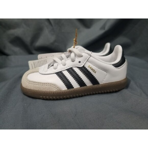 Adidas Samba OG EL I Sneakers White Black Size 9 Toddler NEW NO BOX! - Picture 6 of 10